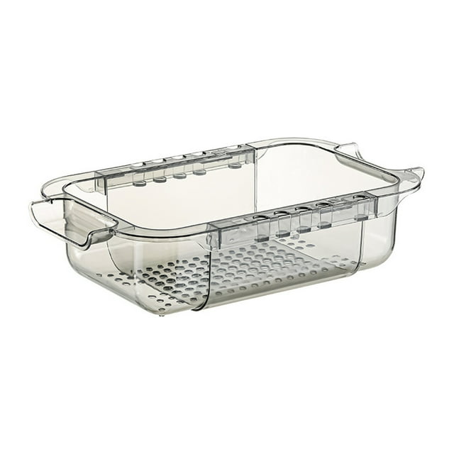 Ounissouiy Escurridor de cocina, estante retráctil, organizador de escurridor de limpieza, gran capacidad, soporte hueco para el hogar, multifunción Organizadores de utensilios de cocina Gris claro Ounissouiy HA072567-02