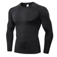 thumbnail image 1 of Camiseta deportiva de secado rápido para hombre, de manga larga, elástica, ajustada, para correr, entrenamiento, transpirable, que absorbe el sudor, 01510, 1 of 6