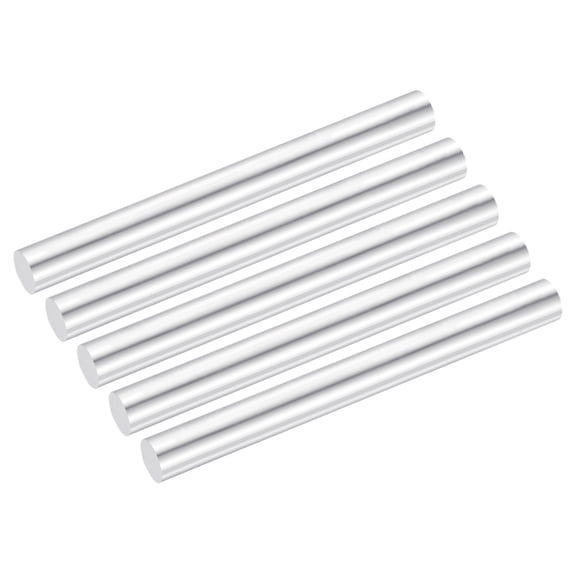 5Pcs 0.39"(10mm) Dia Round Aluminum Rods, 3.9"(100mm) Long 6061 Aluminum Round Rod Solid Lathe Bar Stock for Industry Construction DIY Crafts, Silver