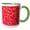 Green/White, variant on 3drose, Contemporary Red and White Overlapping Hearts Pattern, 11oz Two-tone Green Mug