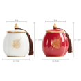 thumbnail image 2 of Ceramic Tea Canister With Sealed Lid And Tassel Beautiful Tea Coffee Sugar Storage Organizer Containers, 2 of 6