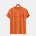thumbnail image 2 of Hombres y mujeres Parejas Mangas caídas Estampado de San Valentín Blusa suelta de manga corta Pompotops  oipoqjl3538, 2 of 7