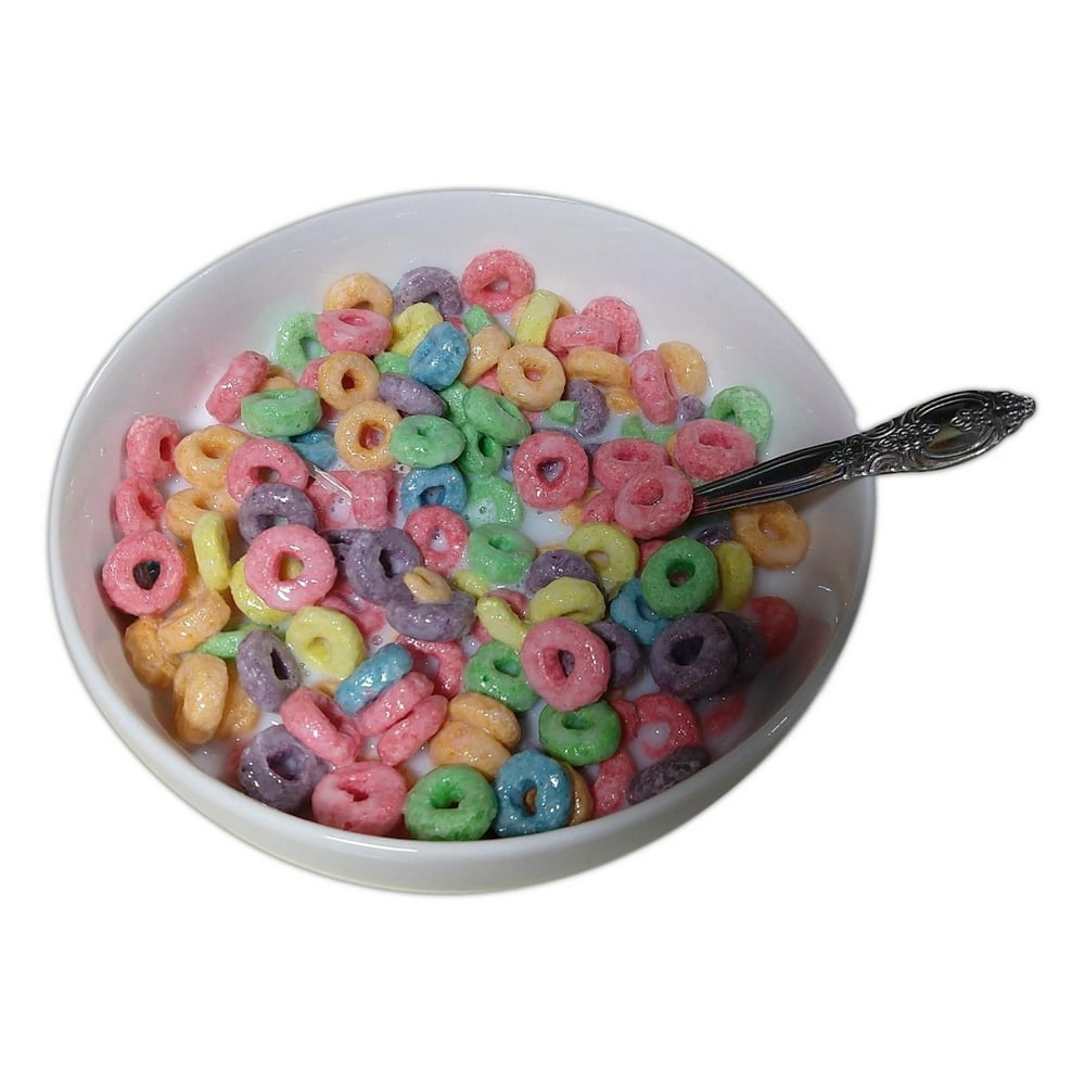 BOWL OF FRUIT LOOPS WITH MILK Replica Food Prop by Just Dough It ...