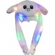 thumbnail image 3 of Gorro de conejo en movimiento de felpa con luz LED, divertido gorro de conejito que brilla y se mueve con las orejas, para mujeres y niñas, sombrero festivo para fiesta de Navidad y cosplay oso de fresa Electrónica, 3 of 5
