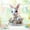 C, variant on CHENjy Charming Easter Wreath Flat Acrylic Pendant, Easter Bunny Wreaths for Front Door Decor, Adorable Easter Egg Wreath for Easter Porch Decor 8*5.4 CM