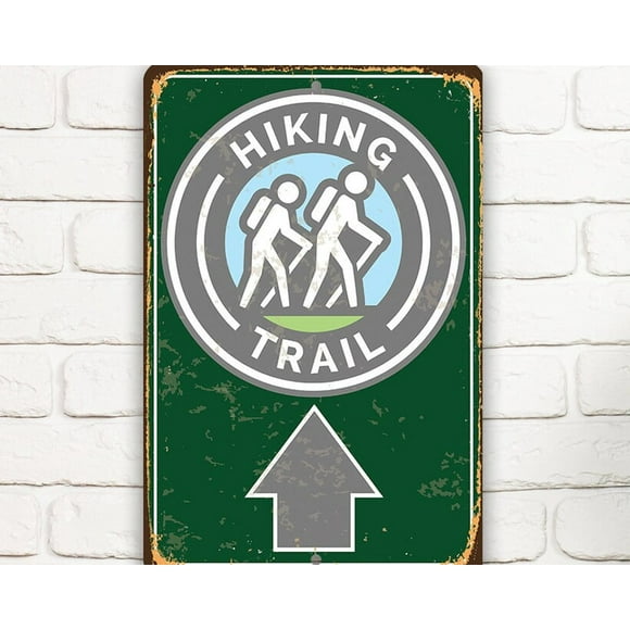 Metal Sign Hiking Trail Indoor/Outdoor Great Hiking Trail Directional Sign Size: 8 x 12 Inch