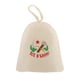 thumbnail image 2 of Sombrero de fieltro de lana textil natural blanco para baño ruso SPA, protección para el cabello Estilo B 5, 2 of 9