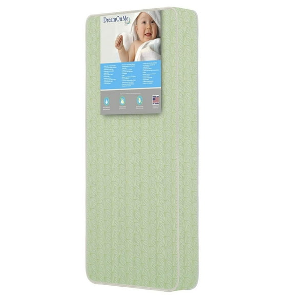 Sommeil Bébé, L'Heure du Coucher 150 Ultra Bobine Ressort Intérieur Standard Lit de Lit et Tout-petit Lit Matelas I 2 en 1 Matelas I Imperméable I Vert Garde Or Certifié I Modèle #151-150