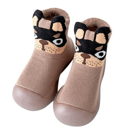 

Youmylove Baby First Walking Sock Shoes Toddler Boys Girls Cartoon Slipper Cotton Breathable Lightwewight Non- Shoes Child Leisure Footwear Walker