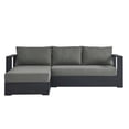 thumbnail image 4 of Modway Tahoe Outdoor Patio Powder-Coated Aluminum 2-Piece Left-Facing Chaise Sectional Sofa Set in Gray Charcoal, 4 of 7