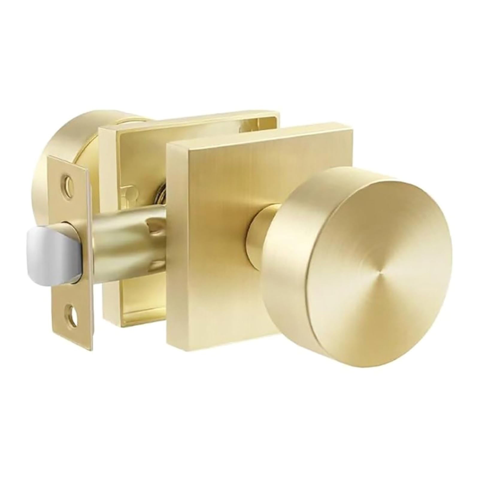 Practical Easy Installion Satins Brass Door Knobs Convenient Accessory for Standard Size Interior Door Daily Use