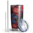 thumbnail image 2 of 20 Oz Pioneer Flower Coffee Tumbler Double Wall Insulated Stainless Steel Water Bottle | Metal Reusable Thermoses Flask with Cup Cap | Leak & Sweat Proof with Anti-Dust Lid, 2 of 7