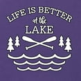 thumbnail image 4 of Wild Bobby, Life Is Better At The Lake, Women Slim Fit Junior Tee, Purple Rush, Large, 4 of 4