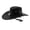 Black-gjFwy, variant on OJSFQUFP Cowboy Hat for Women and Men with Shapeable Wide Brim Cattleman Western Hats for Cowboys