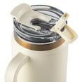 thumbnail image 2 of Thyme & Table 32 fl oz Stainless Steel Luna Tumbler with Handle and Dual Straw Lid, Cream, 2 of 10