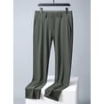 thumbnail image 6 of New Summer Men Long Pants Breathable Stretched Spandex Nylon Slim Thin Chinos Male Business Formal Straight Suit Trousers, 6 of 6