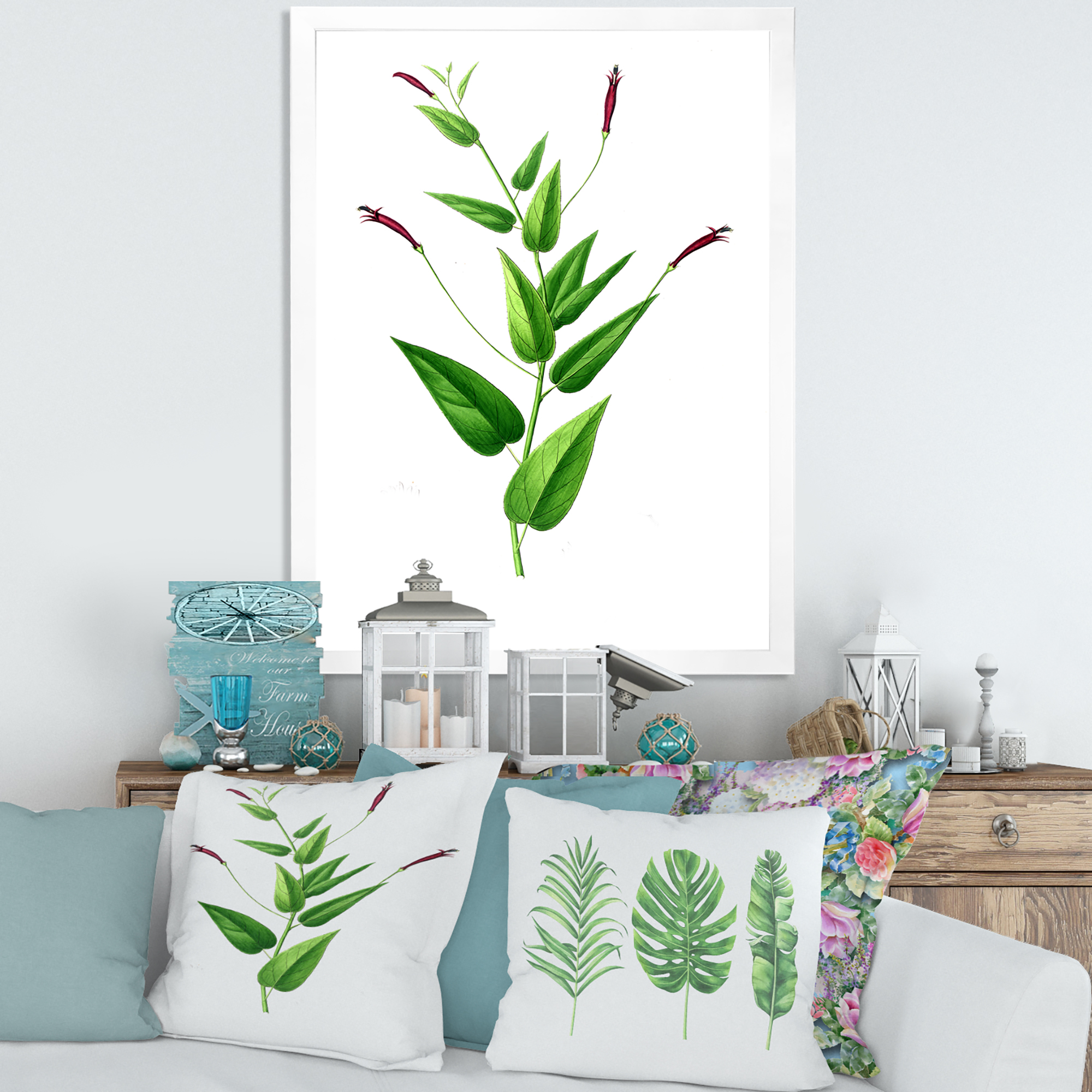 Designart 'Ancient London Plants VII' Traditional Framed Art Print