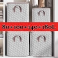 thumbnail image 2 of Bxaolu 1 Pack Clothes Storage Bags, Foldable Blanket Storage and Organization, Thick Fabric Containers with Reinforced Handles & Zippers for Clothing, Comforters, Bedding, 2 of 9