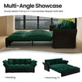 thumbnail image 6 of Aukfa 74.8" Queen Pull Out Sofa Bed, Convertible Loveseat Sleeper Sofa Couch with 2 Pillows, Tufted, Green, 6 of 8