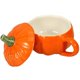 thumbnail image 3 of Halloween Thanksgiving Pumpkin Shaped Ceramic Coffee Mug with Lid – Thick Bottom Tea Cup for Home and Office Use, 3 of 4