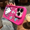 thumbnail image 2 of Sanrio Hello Kitty Phone Case For iPhone 15 14 13 12 11 Pro Max 7 8 Plus XR XS Max Anti Fall Stationer Y2K Lovely Pink Girl FGS, 2 of 6