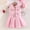 Pink, variant on CIAKGIAF Girls Dresses Casual Denim Round Neck Comfortable Sleeveless Summer Dress Blue for 3 Years