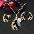 thumbnail image 3 of Besufy Women Jewelry Set Rhinestone Wedding Pendant Necklace Earrings Ring, 3 of 8