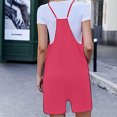 thumbnail image 6 of Tmtolofot 2024 Summer Fashion Jumpsuits For Womens The Shapewear Rompers Jumpsuits Shorts Sexy Square Neck Sleeveless Tummy Control Loose Fitted Suits , 1#Hot Pink , XX-Large, 6 of 8