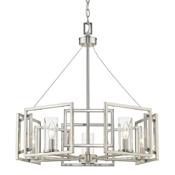 5 Light Chandelier-Pewter Finish Bailey Street Home 170-Bel-4159757