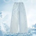 thumbnail image 3 of Dpytoraw Girls Tencel Jeans, Wide Leg Loose Fit Summer Korean Pants Blue Size 5-6 Years, 3 of 6
