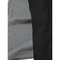 thumbnail image 3 of Hat and Beyond Men's 3/4 Sleeves Raglan Cotton Baseball Jersey T-Shirt, 3 of 6