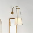 thumbnail image 2 of Jamie Young Co California 1-Light Metal & Linen Wall Sconce in Brass/Off White, 2 of 9