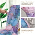 thumbnail image 5 of Yayeee 2 Pack Dining Chair Covers Stretch Parson Chairs Slipcovers Seat Protector, Pink Marble Pattern, 5 of 6