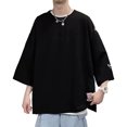 thumbnail image 3 of Camiseta de manga corta de verano para hombre, camiseta de hombre 3/4, camiseta informal para hombre, camiseta para hombre, durabilidad probada en el tiempo, 3 of 9