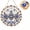 A004- D, variant on Pearl Diamond Painting Hanging Ornament Kit with Star of David Design, Blue and Gold Beaded Wall Decoration for Adult Craft Enthusiasts