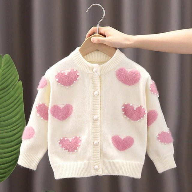 Tricot pour Filles et Enfants Cardigan Manches Longues Automne Hiver Léger Classique Vêtements