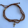 thumbnail image 2 of Howard's Devon Adjustable Multi-Row Inspirational Cross Bourbon Bracelet for Women, 2 of 3