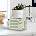 thumbnail image 3 of Altavoz inalámbrico estilo retro, reproductor de música práctico, recargable por USB para acampar. Verde, 3 of 5
