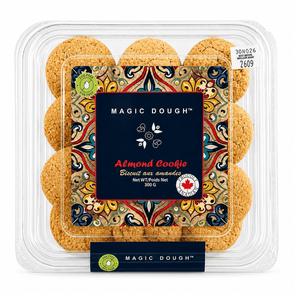 Magic Dough Eggless Almond Cookies – Egg Free Crispy Snack, 300g