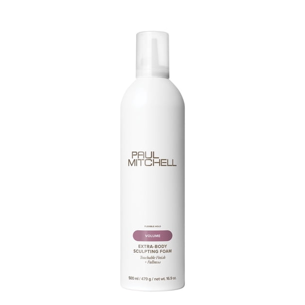 Paul Mitchell Extra-Body Sculpting Foam, Espuma Moldeadora Extra-Volumen, Engrosa + Aporta Cuerpo, Para Cabello Fino, 500 ml