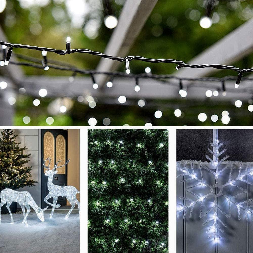Dooit 200 LED 82ft Christmas Tree String Lights Plug in 8 Modes Green Wire Clear for sale online 