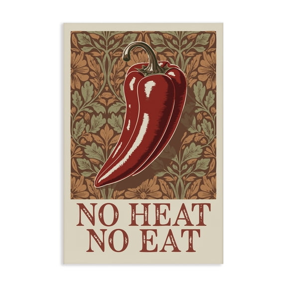 Stupell Industries Rustic Lodge No Heat or Eat Pepper Canvas Art, 16 x 24, by Andreas Magnusson