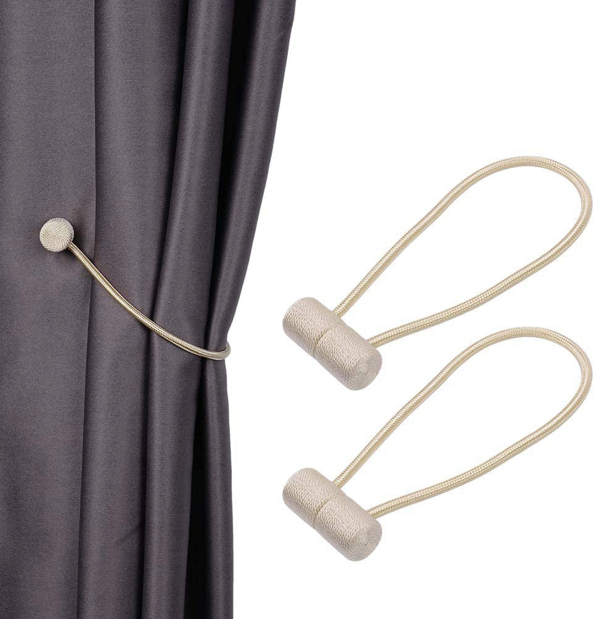 Magnetic Curtain Tie Backs Rope Clips Ball Buckle Holder Home Window Decor  Gifts