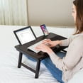 BirdRock HomeMultitasking Laptop Bamboo Bed Tray Walnut