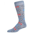 thumbnail image 4 of MeMoi Men's Fun Foosball Bamboo Blend Novelty Crew Sock - Mens - Male, 10-13, Blue, 4 of 6