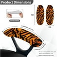 thumbnail image 6 of HELLHERO Tiger Stripe Print Office Chair Cover Set, Protective Desk Chair Slipcover, Soft Removable Office Chairs Seat Protector with Armrest Cover, Orange, 6 of 6