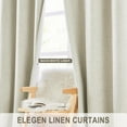 thumbnail image 4 of Natural 100% Blackout Linen Curtains for Bedroom Black Out Curtains 84 Inch Long 1 Panel Extra Wide Farmhouse Window Curtain for Living Room ,Grommet Room Darkening Drapes,100" W x 84" L, 4 of 18