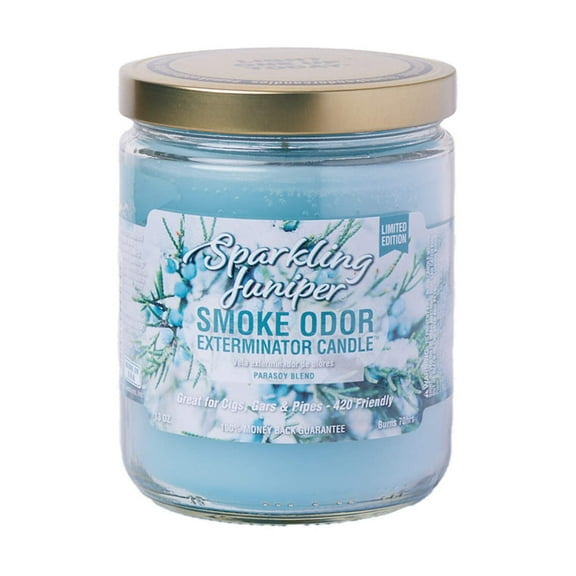 Smoke Odor Exterminator 13oz Jar Candle, Sparkling Juniper
