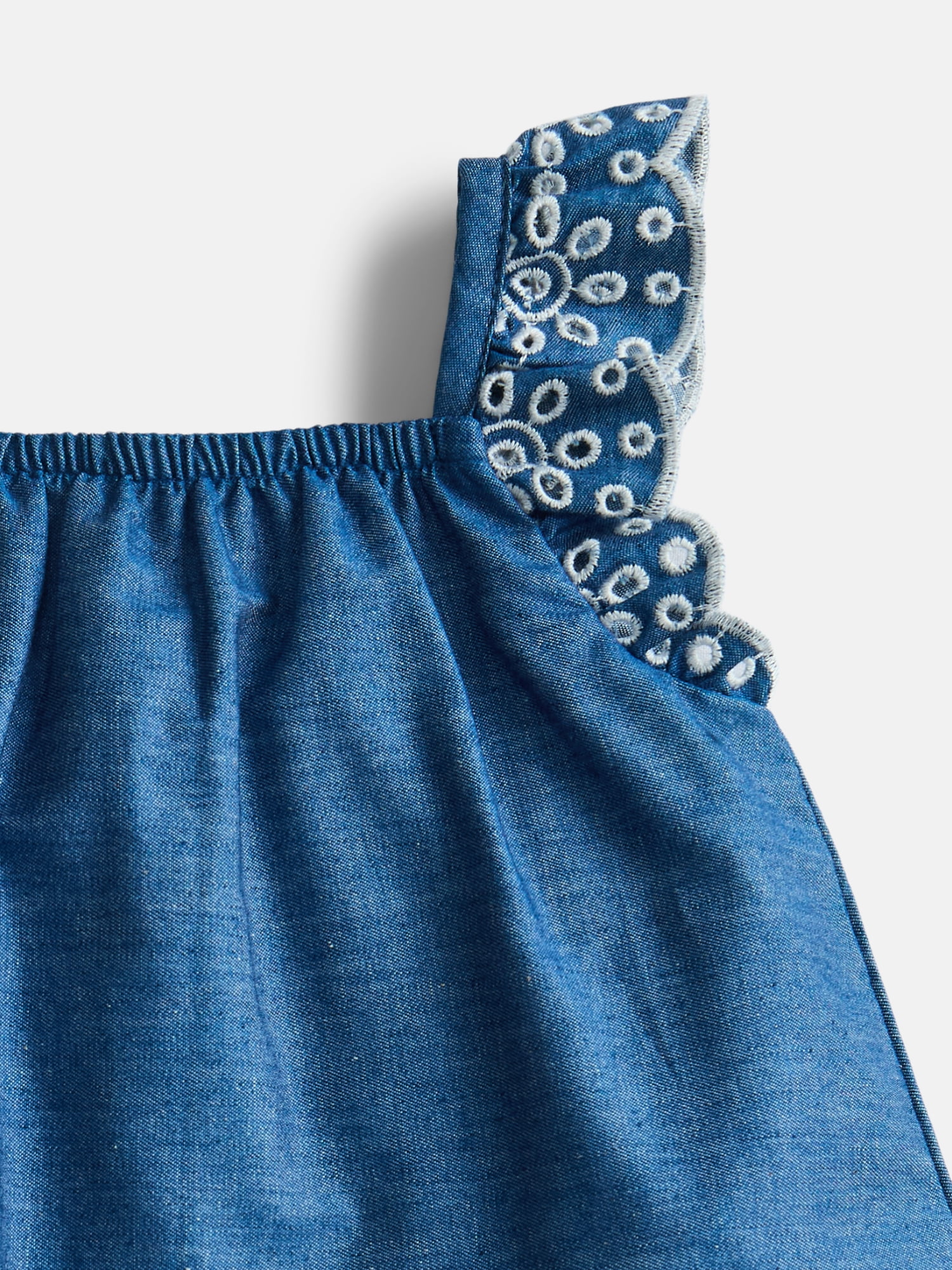 Wonder Nation Baby Girls Eyelet Tank Romper, Sizes 0/3M-24M