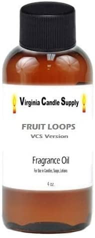 Fruit Loops Type Fragrance Oil (4 oz Bottle) for Candle Making, Soap